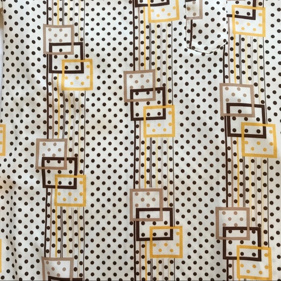 Men’s 70s Polka Dot Novelty Collared Shirt - Picture 6 of 8